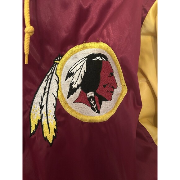 Rare Vtg Starter Washington Redskins Reversable Hooded Zip Jacket mens Large - Picture 2 of 16